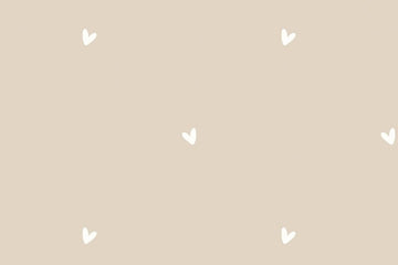 Baumwolle, Popeline mit Herzen, beige, 0,5 m